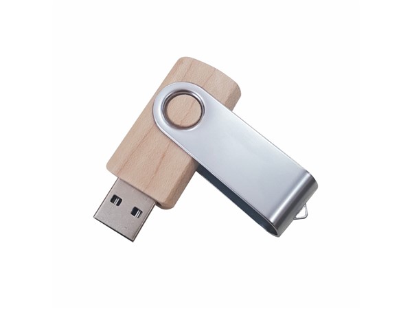 AHŞAP METAL DÖNER KAPAK USB BELLEK