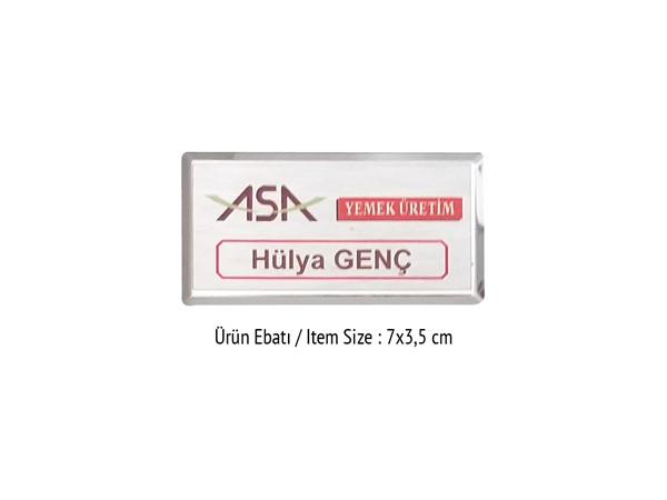 YAKA İSİMLİĞİ H ( UV VE SÜBLÜME BASKIYA UYGUN)