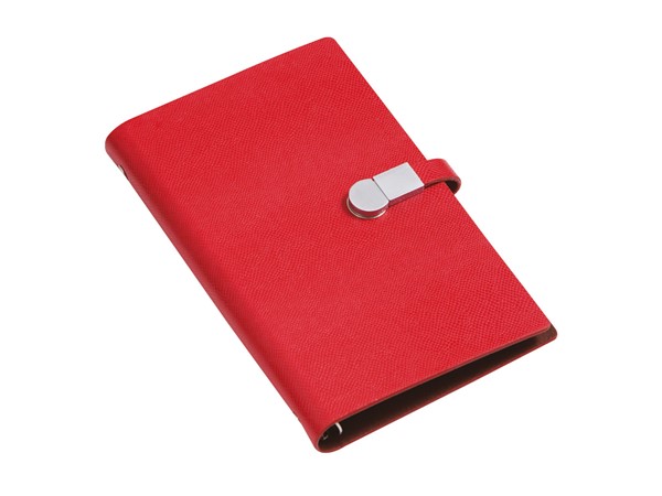 12x18 USB TARİHSİZ ORGANİZER AJANDA KIRMIZI + USB