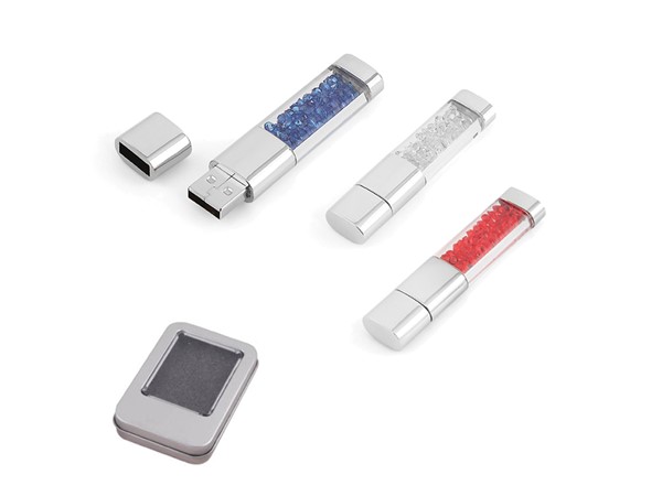 8 GB METAL KRİSTAL TAŞLI USB BELLEK